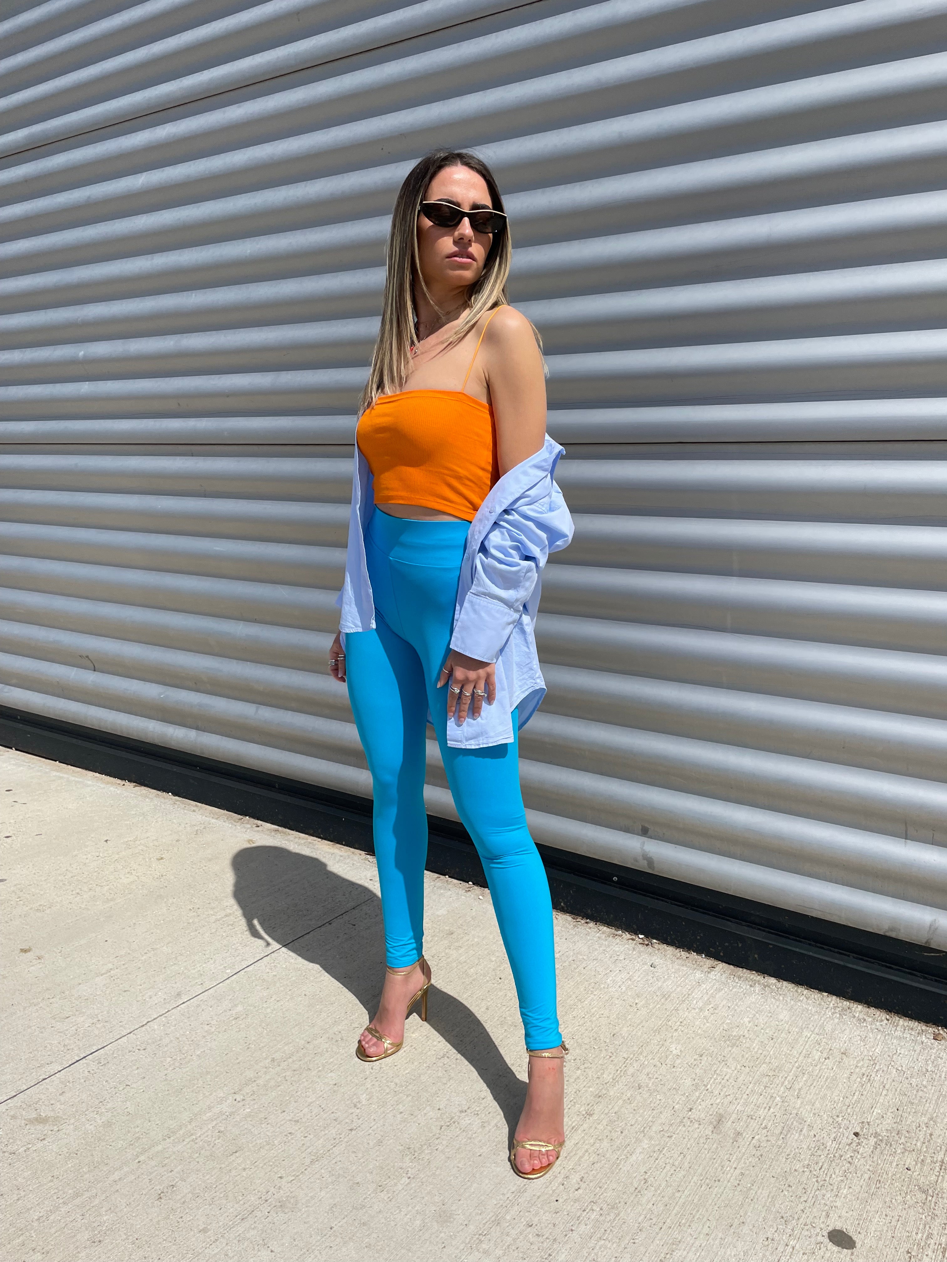 High Quality Turquoise Leggings