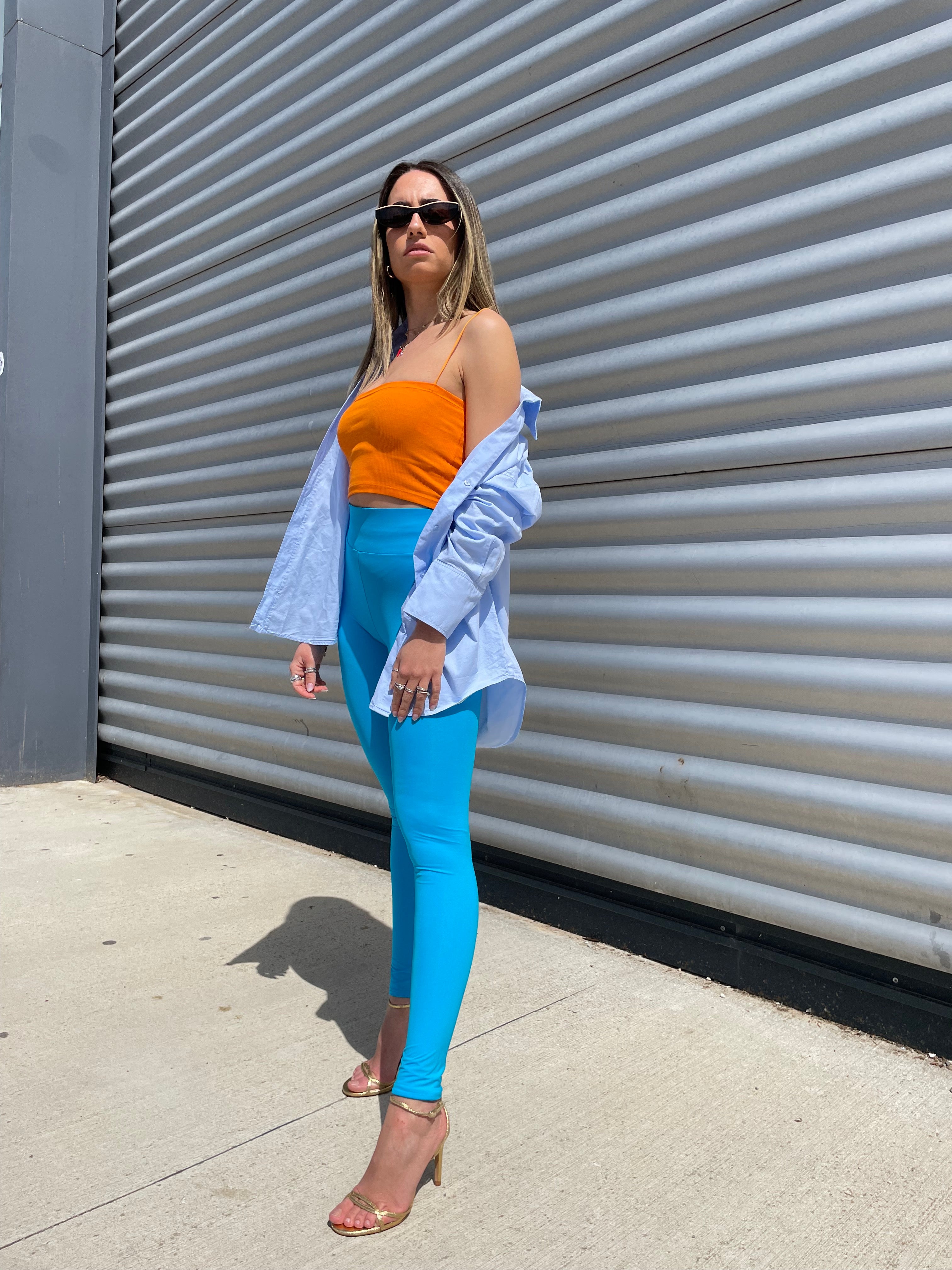 High Quality Turquoise Leggings